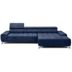 Ecksofa Palladio Stoff Blau Marine