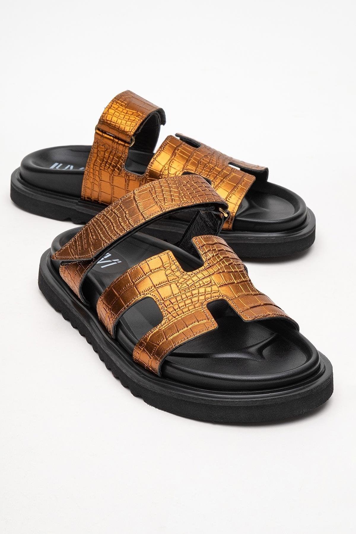 Loana Leder Slide Sandale