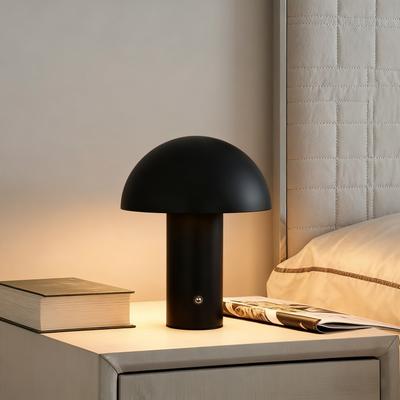 S.OLIVER LED Tischleuchte "Hillu", schwarz (schwarz matt), 1, Ø 15cm H: 20cm, 1 Stk., Leuchten, dimmbar, Typ-C-Ladekabel, CCT, Akku, Tischlampe kabellos, Akkulampe, LED Tischleuchte