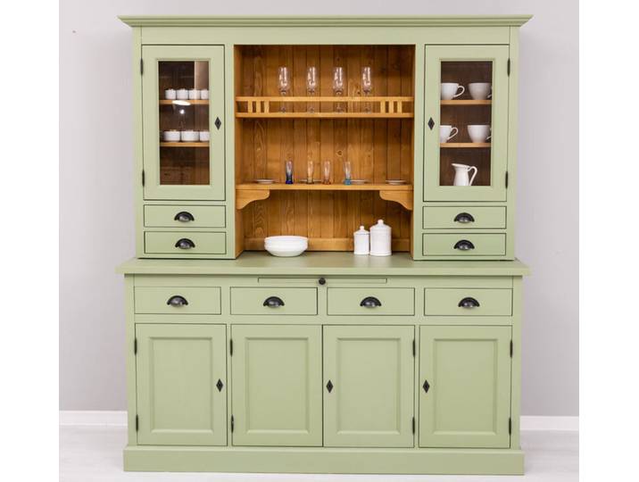Großes Landhausstil Küchenbuffet grün-braun