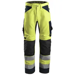 Snickers AllroundWork, High-Vis-Arbeitshose+, Warnschutzklasse 2 124 signalgelb-navy