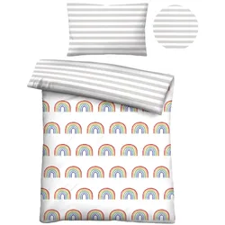Biberna Baby Bettwäsche 100x135cm REGENBOGEN - B/L ca. 100,00x135,00