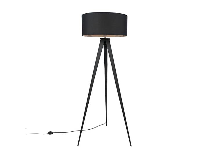 Lampadaire intelligent noir avec abat-jour noir, Wifi A60 inclus