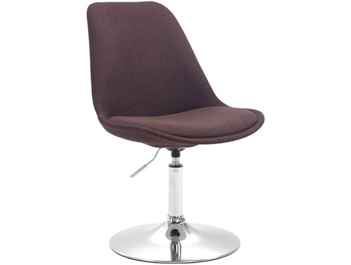 CLP Esszimmerstuhl Maverick I Stoff-Bezug I Drehstuhl Farbe braun Gestell Farbe Chrom