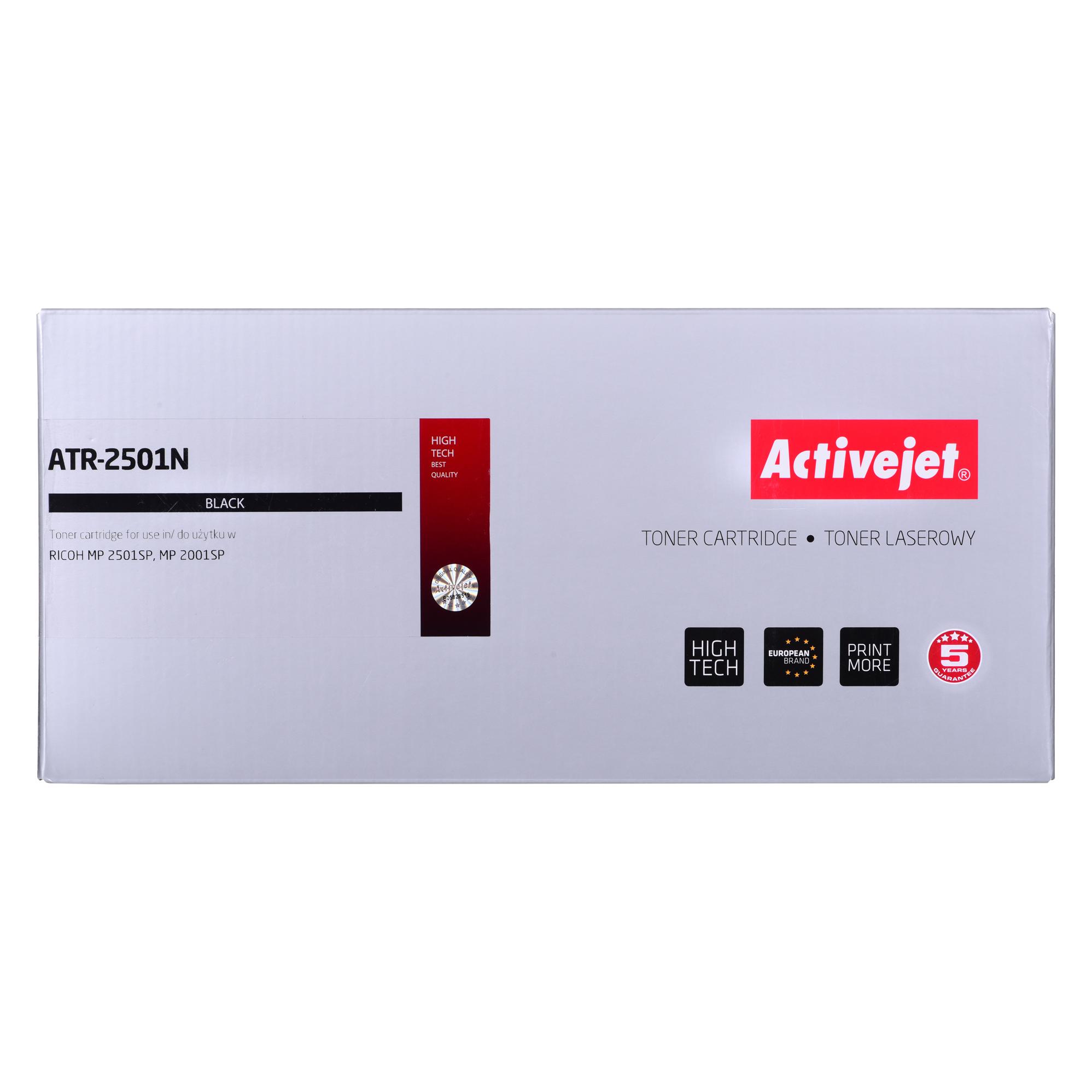 Activejet ATR-2501N Toner für Ricoh Drucker, Ersatz RICOH 841769, 841991, 842009 Supreme (BK) (ATR-2501N)