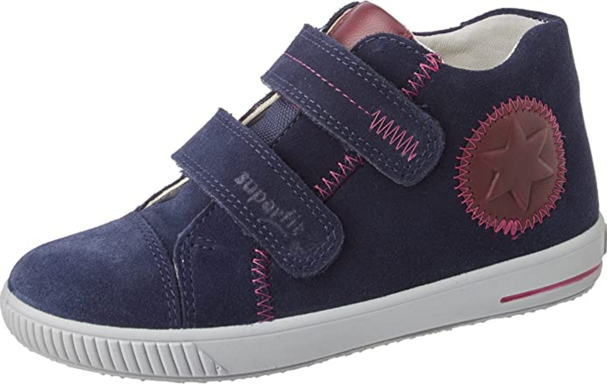 Legero Halbschuh Leder \ MOPPY BLAU/ROT VELOUR/NAPPA/TEXTIL Kinderschuhe