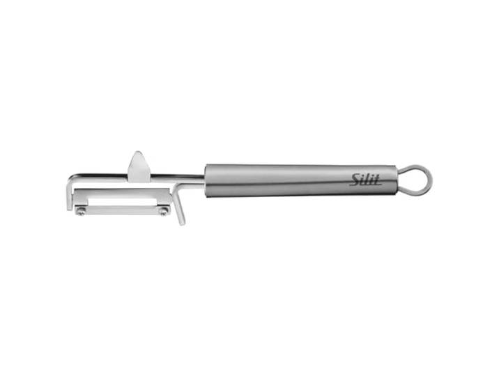 Silit Classic Line Sparschäler mit Pendelklinge 19 cm, Gemüseschäler einschneidig, Edelstahl poliert, Spargelschäler, Kartoffelschäler, spülmaschinengeeignet