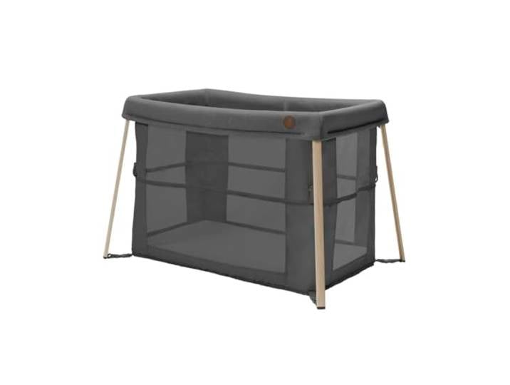 Maxi-Cosi Iris 2-in-1 Baby Reisebett 0-3 Jahre bis 15 kg Kompakt 2 Schlafstufen Faltbar & Leicht Dicke Schaummatratze Netzseiten Reisetasche Eco Care Beyond Graphite