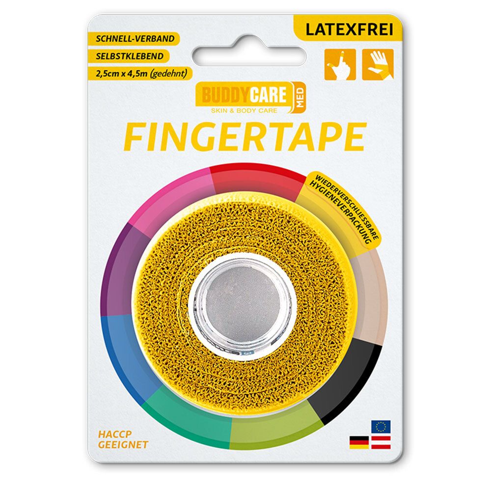 Fingertape latexfrei Buddycare MED gelb 1 St