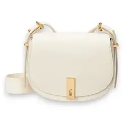 Polo Ralph Lauren für Damen. 428932626002 Polo ID Satteltasche aus gebrochenem Weiß Leder (OSFA), Lässig