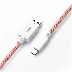CableMod Pro Coiled Keyboard Cable USB-C zu USB Typ A, Orangesicle (1.50 m, USB 2.0), USB Kabel