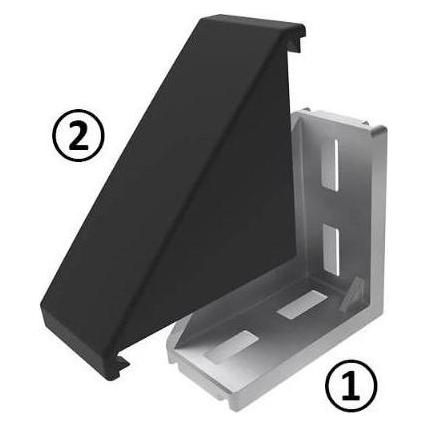 RS PRO Verbindungskomponente, Winkel, Steckverbinderhalterung und Gelenk für 10mm, M8 passend für 45 (2768158)