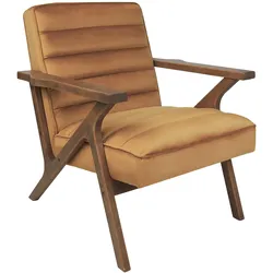 SESSEL Samtstoff Braun Kisa