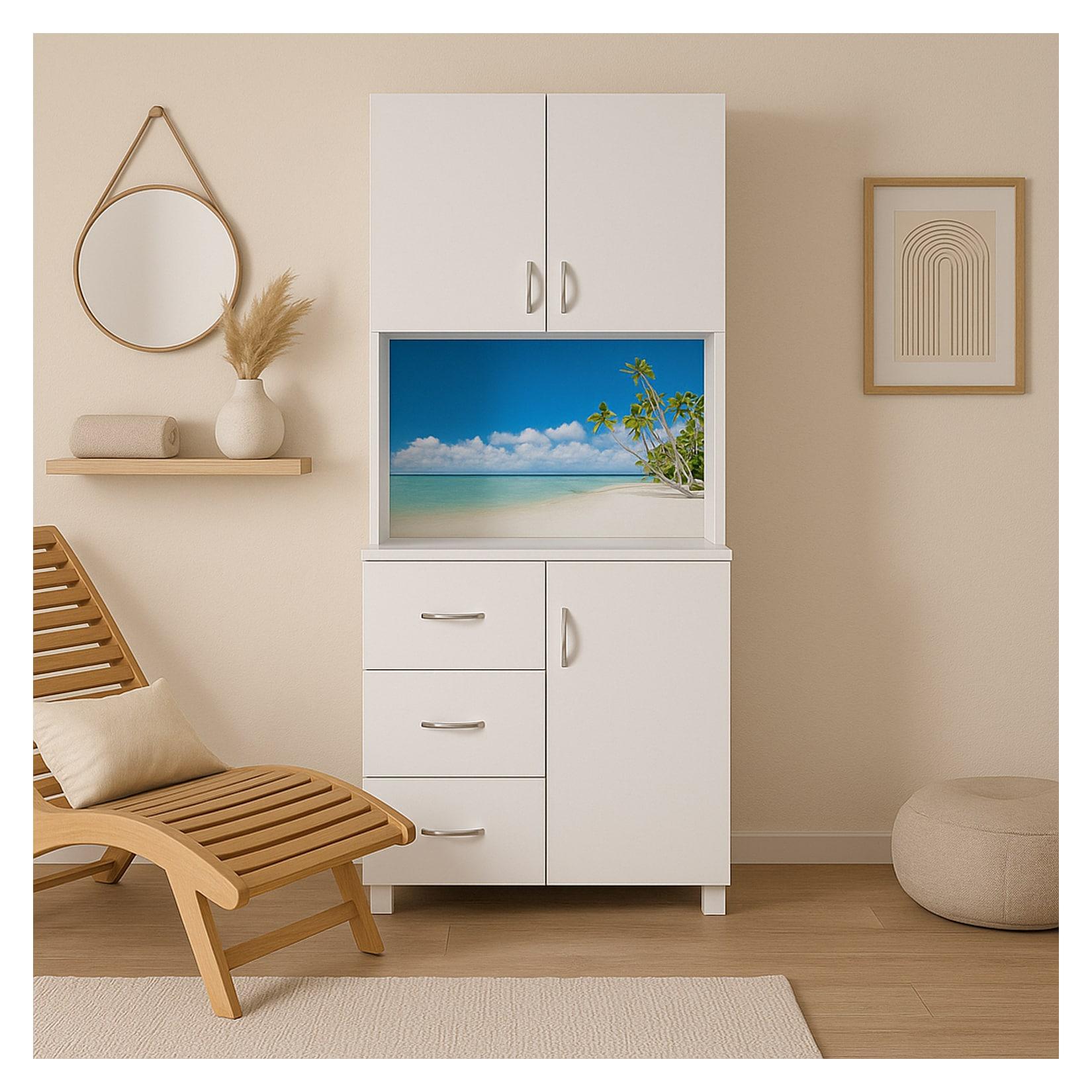HTI-Living Schrank mit bedruckter Rückwand Palmen