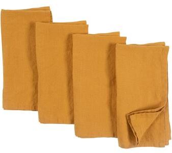 "KAF Home 100% Stone Washed Linen Napkins, 20"" x 20"" - Set Of 4 - 20"" x 20"""