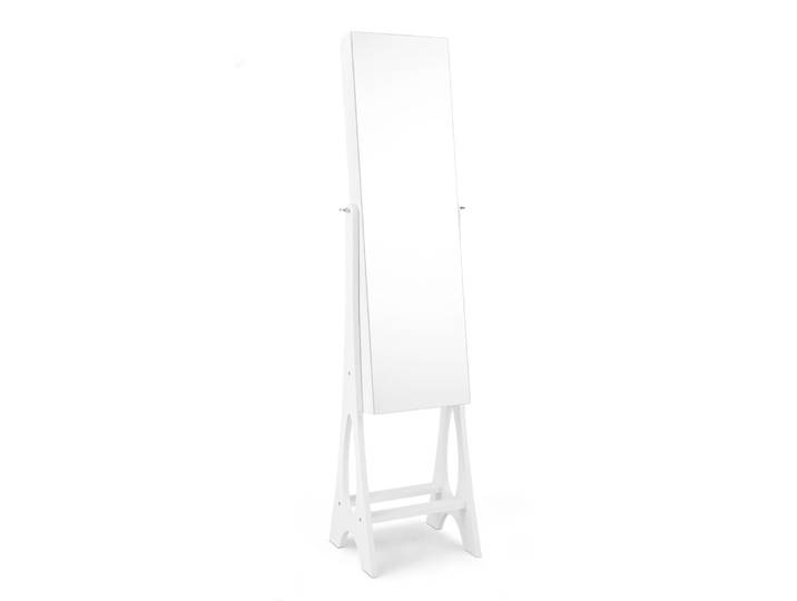 Armoire à bijoux sur pied miroir blanc 36x33,5x154,5cm