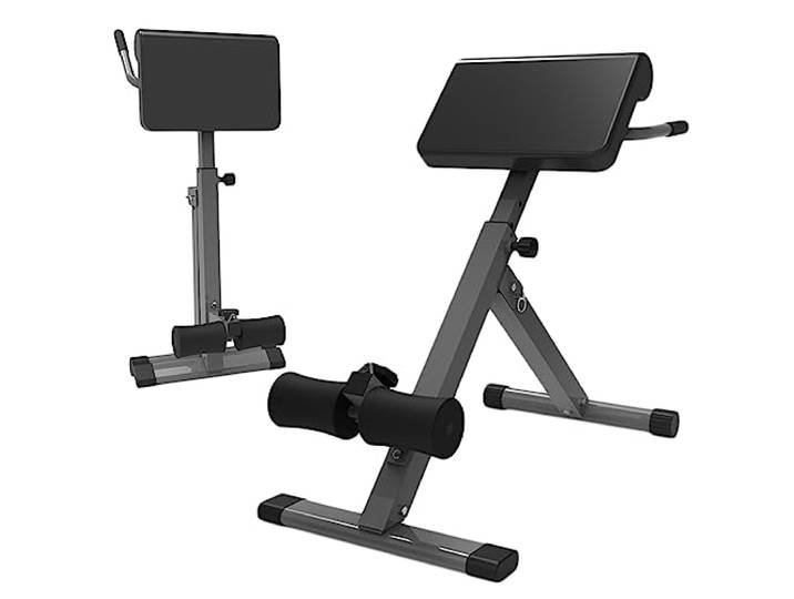 Rückentrainer Römischer Hyperextension-Stuhl für Heim-Fitnessstudio, zusammenklappbarer römischer Stuhl, Trainingsgerät für den unteren Rücken/Bauchmuskeln/Gesäßmuskeln/45-Grad-Hüftverlängerung ( Colo