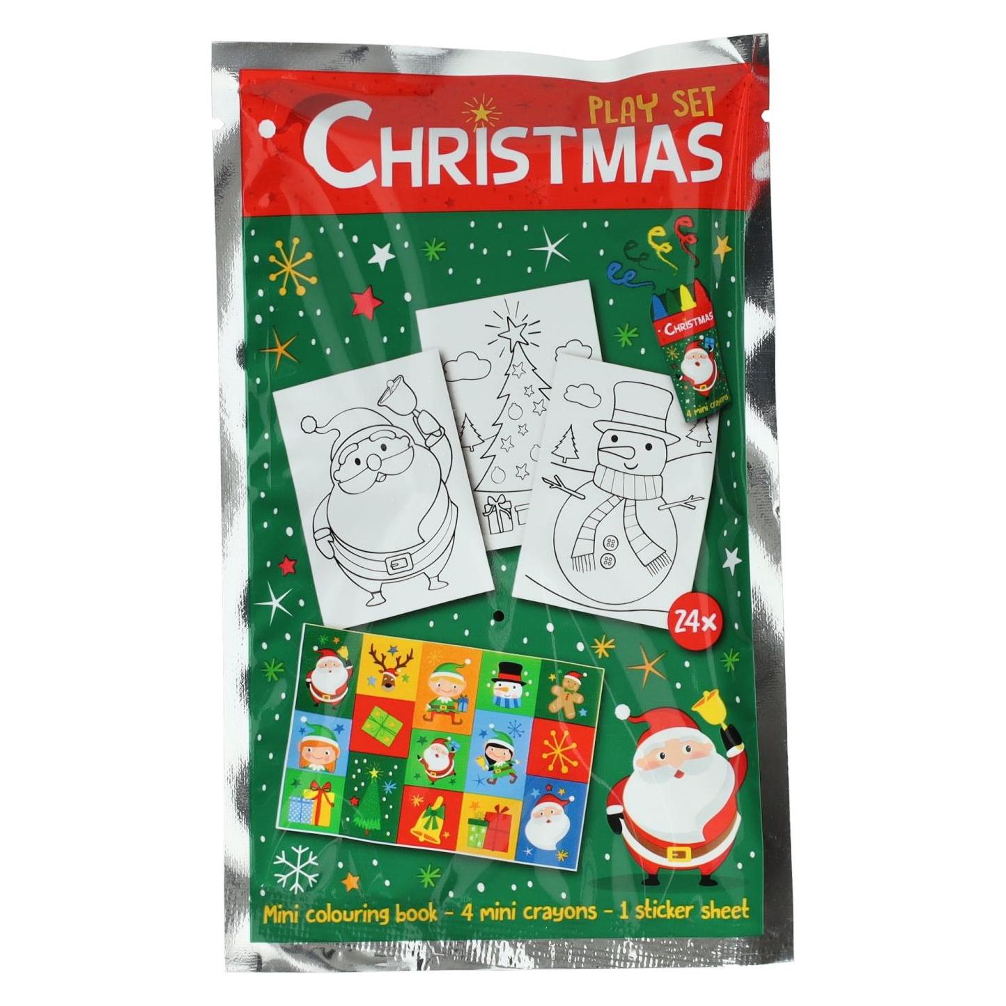 Leckerli-Set Weihnachts-Malset mit Buntstiften und Aufklebern (1317)