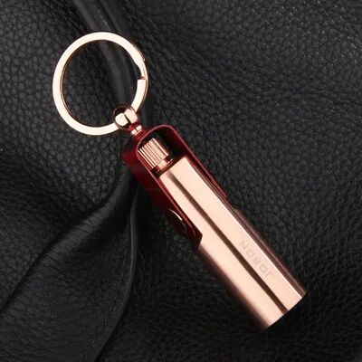 Inspire Daily Merch Waterproof Survival Match Lighter Keychain Portable Outdoor Fire Starter Tool red