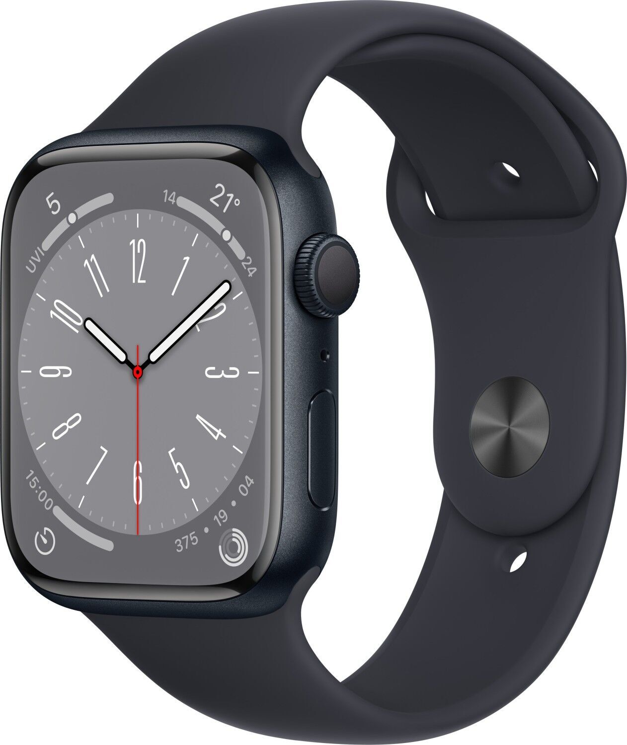 Apple Watch Series 8 Aluminium 45 mm (2022)   GPS   Midnight   Midnight Sport Band M/L - Refurbished