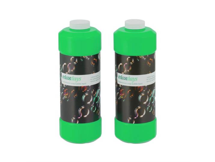 Relaxdays Seifenblasen Nachfüllflasche 1l 2er Set
