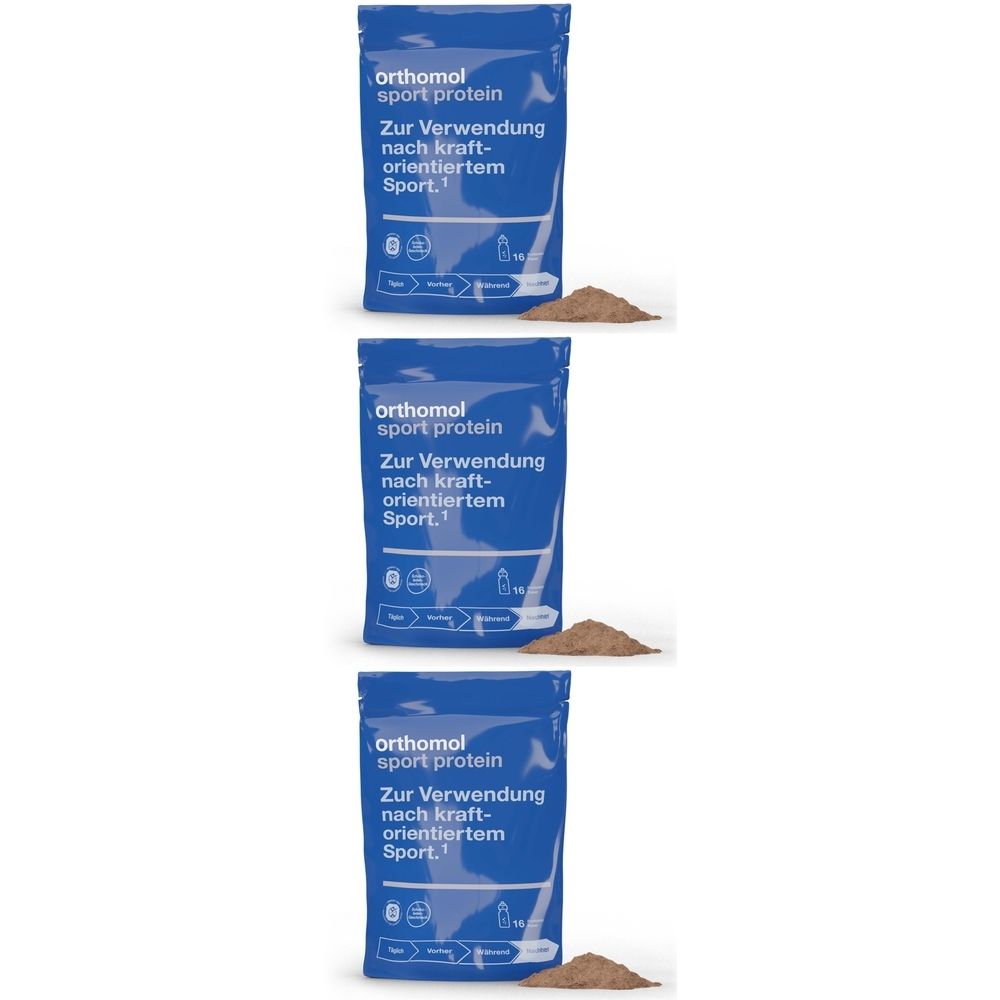 Orthomol Sport Protein Pulver Schoko x3 3x640 g