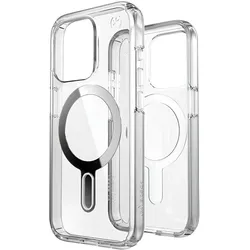 speck Schutzhülle für iPhone 15 Pro MagSafe Presidio Perfect-Clear Click-lock Anti-rayures (Apple iPhone 15 Pro), Smartphone Hülle, Transparent