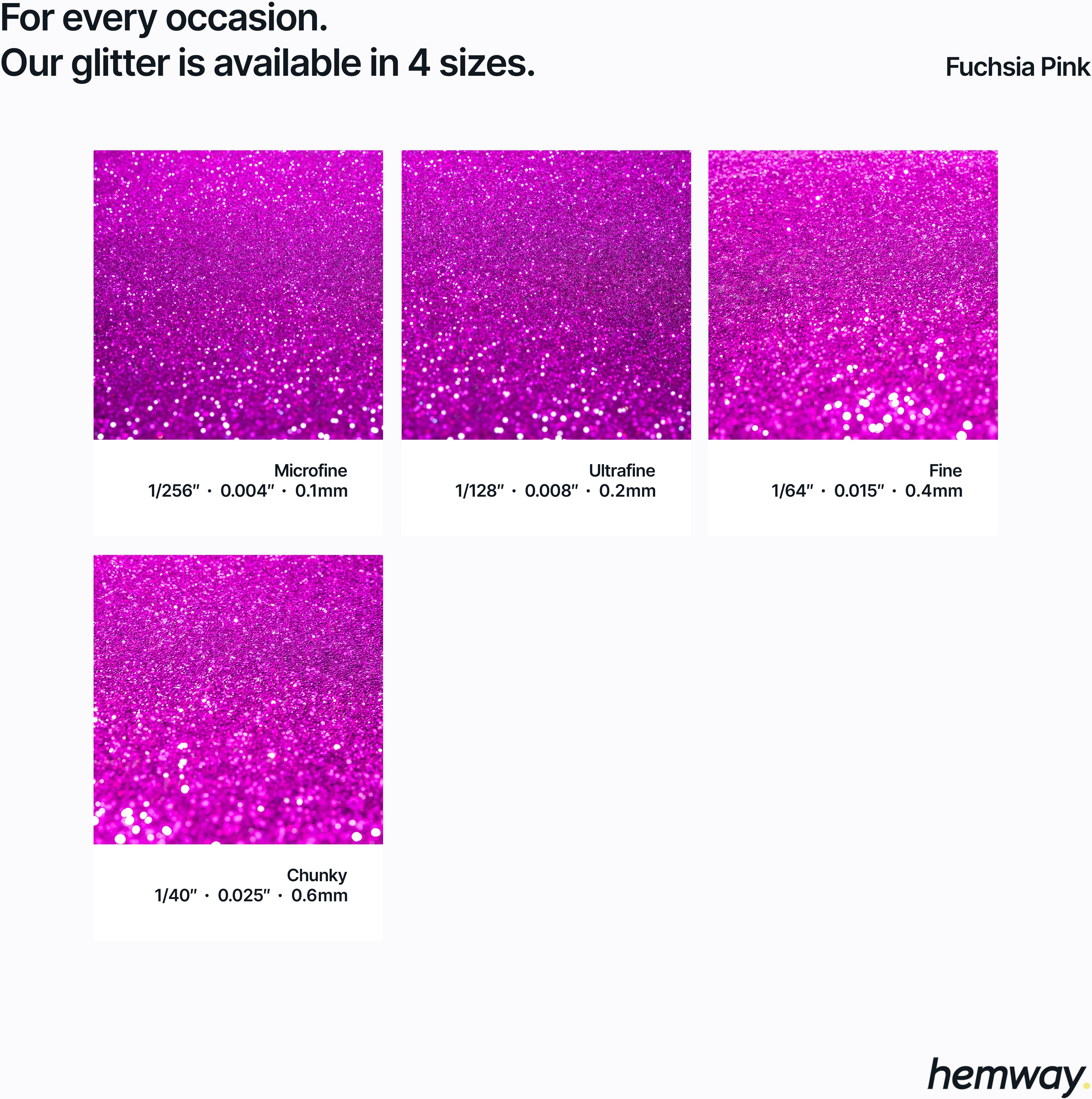 Hemway Glitter For Tile Grout 100g / 3.5oz   Fuchsia Pink   Waterproof   Fade Resistant - Fuchsia Pink - Fine 100g