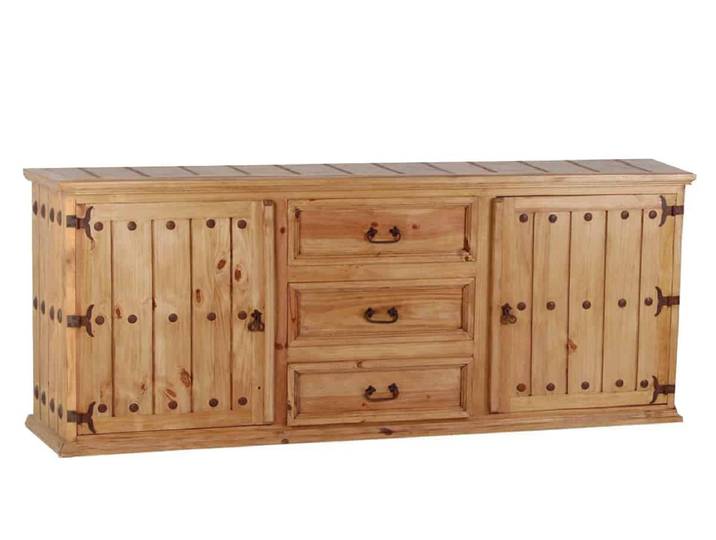 MiaMöbel Mexico Sideboard Massivholz Pinie Landhaus Mexiko Möbel Mexikanisch