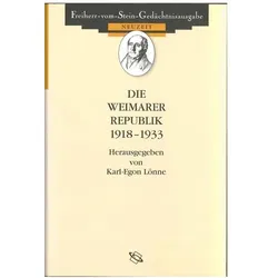 Weimarer Republik 1918-1933, Fachbücher von Karl E Lönne