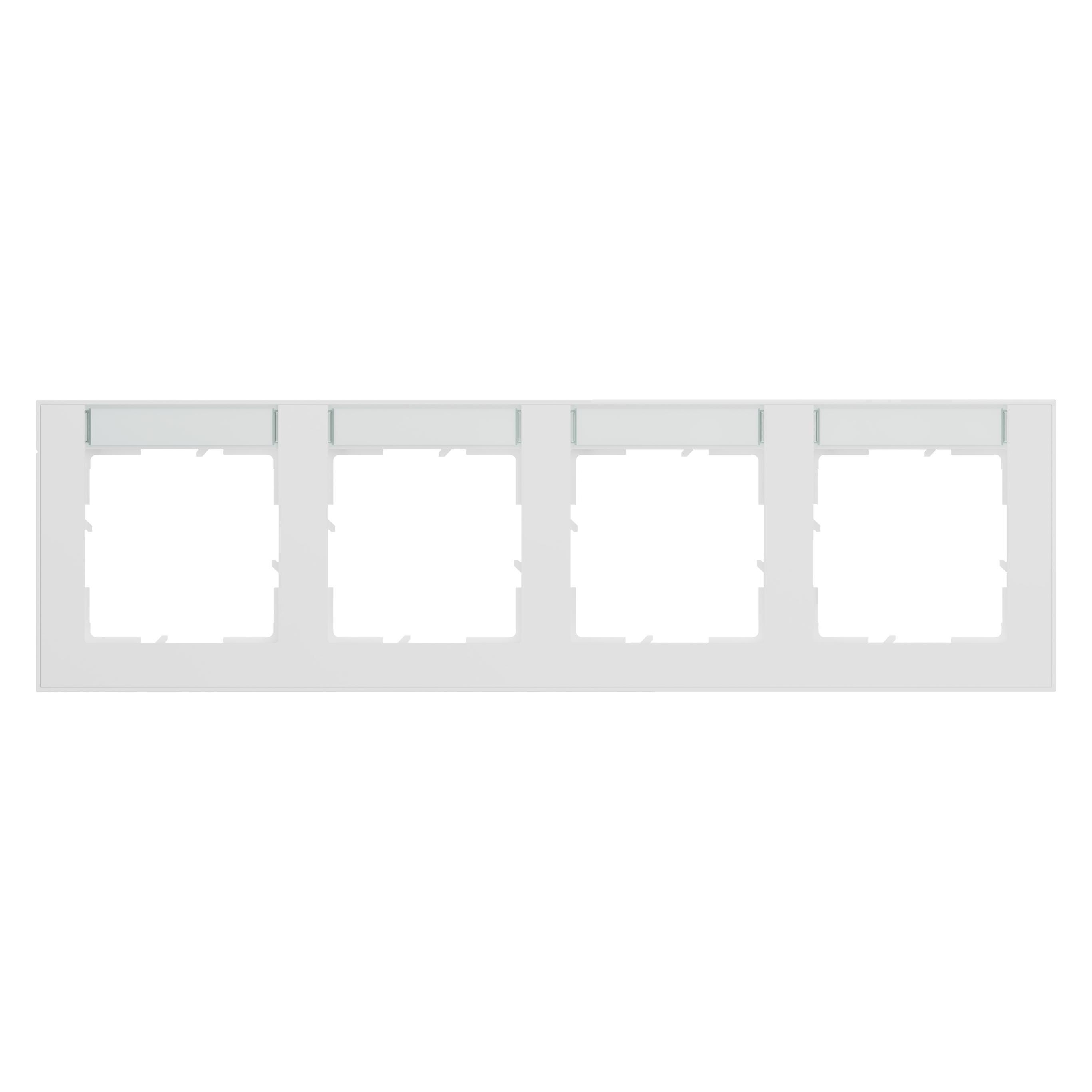 Legrand Seano+ 4-fach Rahmen horizontal mit Beschriftungsfeld (765894)