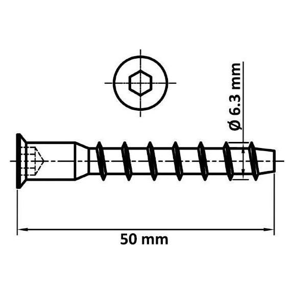 Haushalt CONFIRMATOR 6.3X50 MM. ZN.20 PCS (36518230)