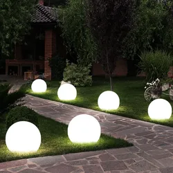 6x LED Solar Kugel Lampen 10cm Durchmesser Garten Beleuchtung Außen Terrassen  Steck Erdspieß Leuchten Garten Veranda Hof Weg Terrasse
