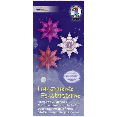 URSUS Dekorationsartikel Transparente Fenstersterne groß, Sortierung 04, 80 Blatt