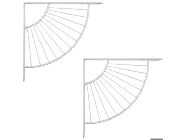 Ensemble de 4 petits supports décoratifs flottants en laiton blancs 30 cm pour décoration murale