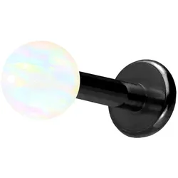 Titan Labret mit Innengewinde SYNTHETISCHER OPAL