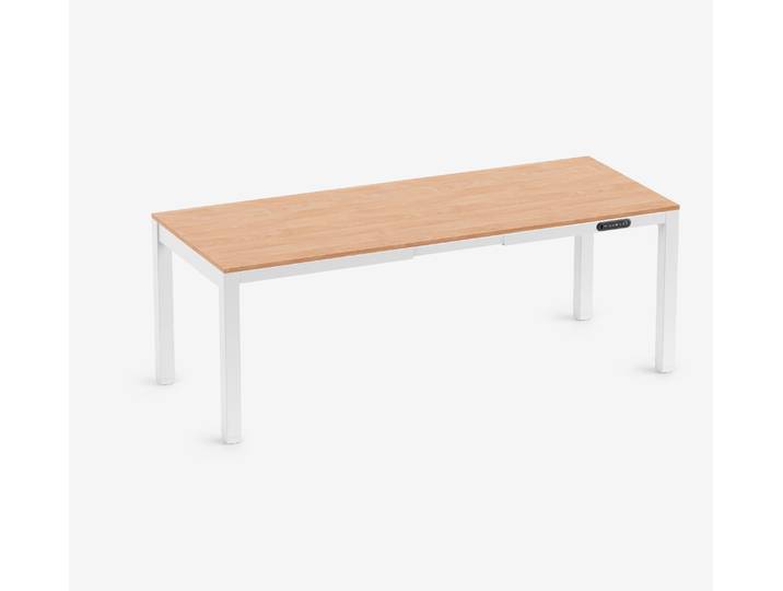 PRIMUS 4-Bein Schreibtisch Weiß Buche 2000 x 800 x 25 mm