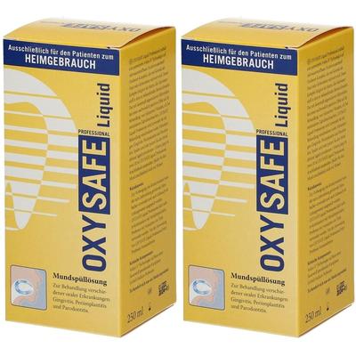 Oxysafe Liquid Prof.Mundspülung Zahnarzt Version 2x 2x250 ml Mundwasser