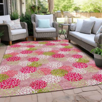 Addison Rugs Machine Washable Indoor/ Outdoor Chantille Modern Bubbles Rug