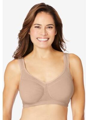 Plus Size Women's Wireless Leisure Bra by Comfort Choice in Nude (Size 42 C)
