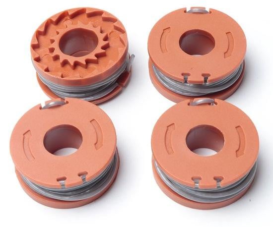Mac Allister Nylon Maaikop met Vervangingsdraad voor 18V Lithium-accu Grasmaaiers, Oranje