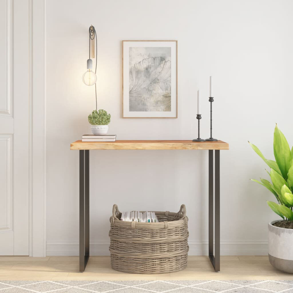 Alpen Home Rectangular Table Top Rectangular Solid Wood Brown 100 x 40 x 2.5 cm