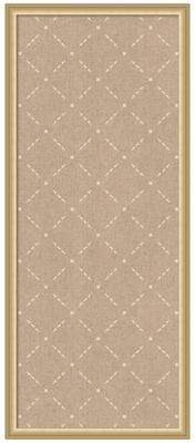 Kate and Laurel Pinboard Beige Lattice Pattern