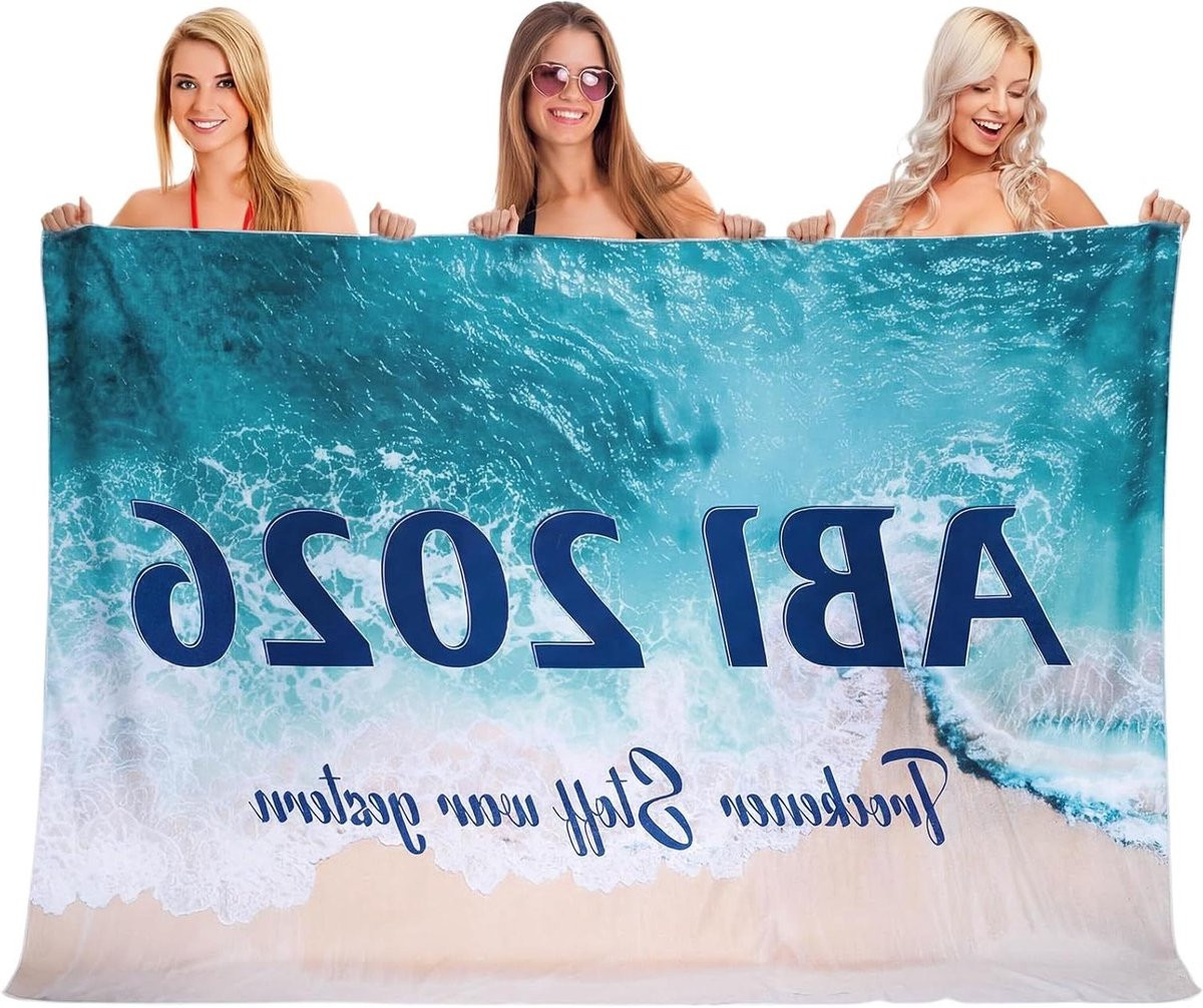 Strandhanddoek Afstuderen Klas van 2026 - Strandkleur - 200 x 145 cm