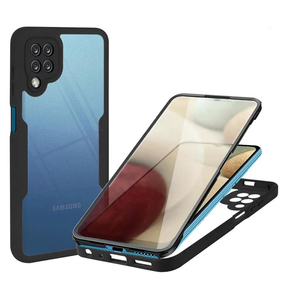 Techsuit - ColorVerse 360 Series + Screen Protector - Samsung Galaxy A12 - Black (Samsung Galaxy A12) (56353236)