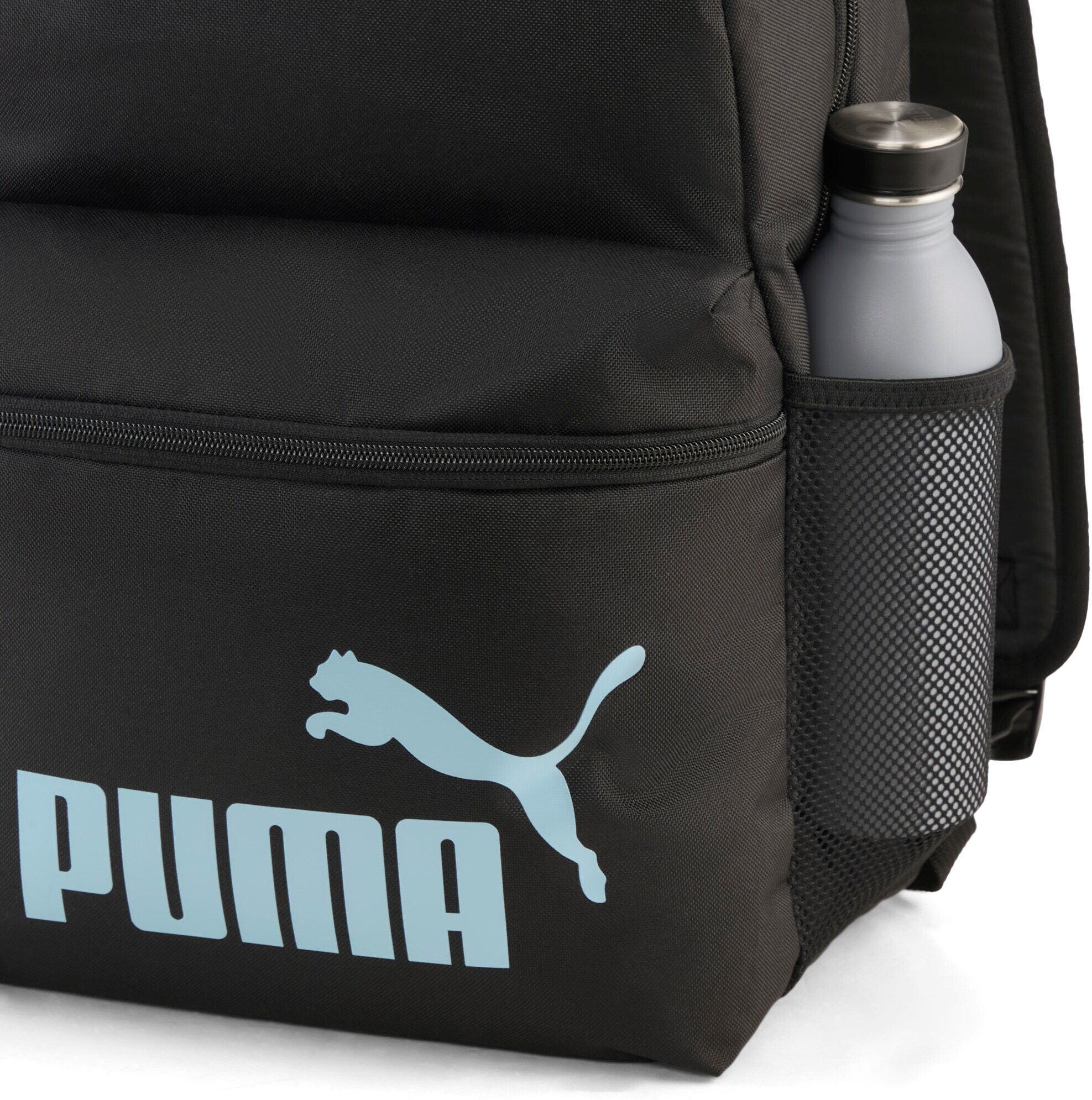 Rucksack PUMA "PHASE BACKPACK", schwarz (puma schwarz, seafoam), Rucksäcke, Netz, Polyester, unifarben, Rucksack, für Ferien, Festival, Reise und Sportmode