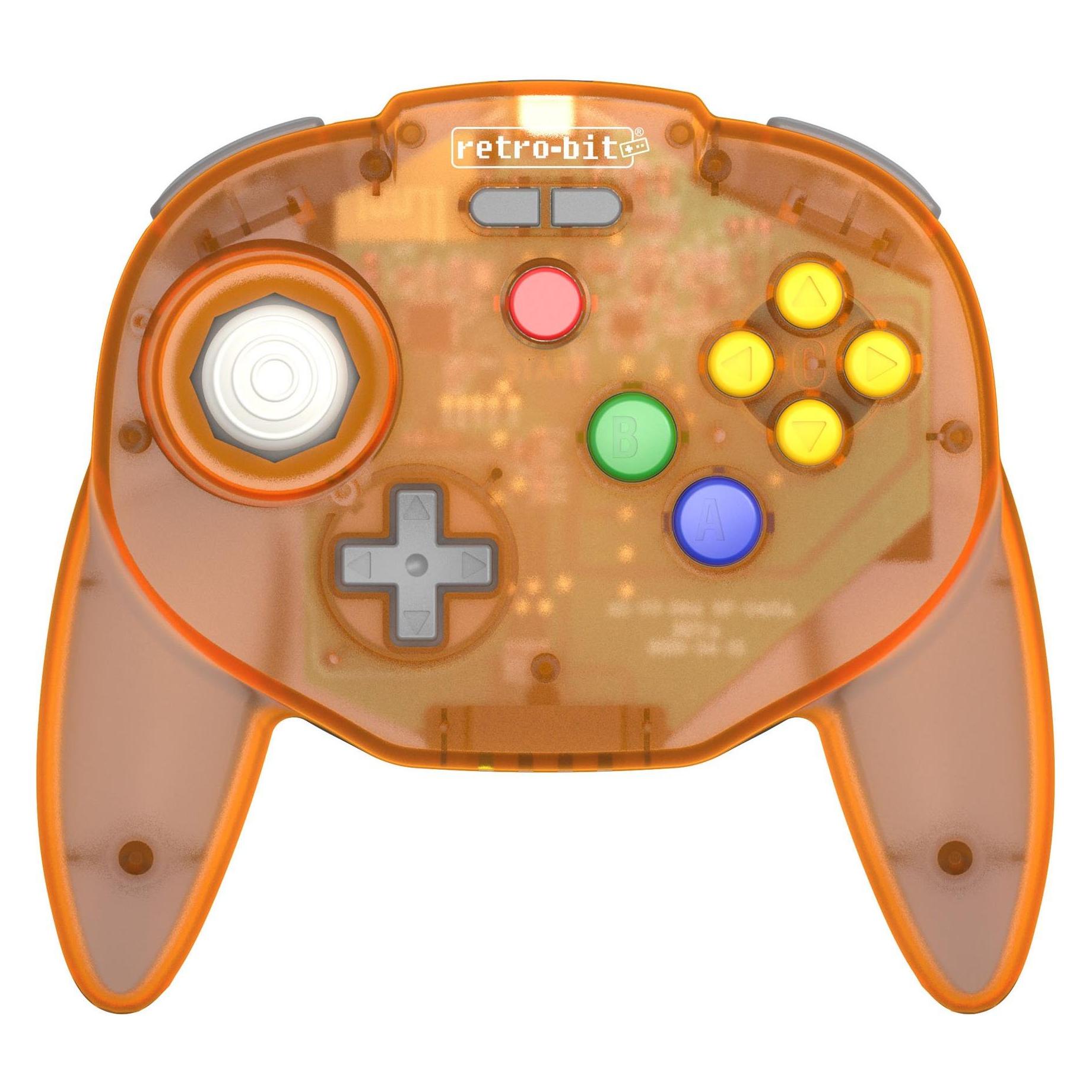 retro-bit Tribute 64 Wireless (Orange Hawk) - Gamepad - Nintendo 64 (PC, Switch) (849172015173)