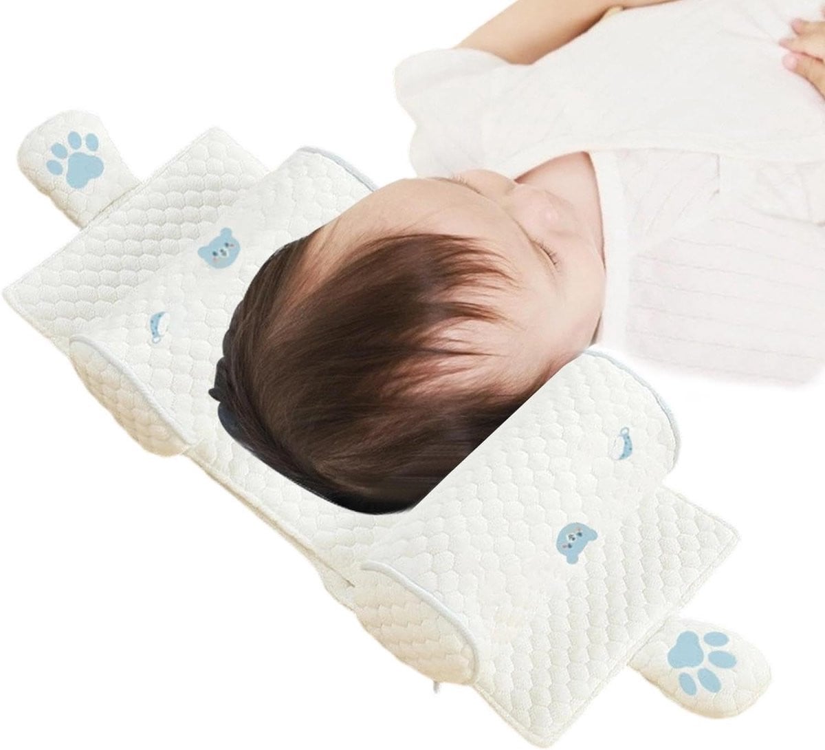 Blauw Kinder Kussensloop voor Comfortabel en Ademend Slapen, 38 x 17 cm