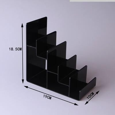 Uplift Treasures Clear Acrylic Tiered Display Shelf Organizer black 5 layer
