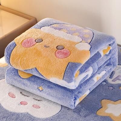 Shop Station Cozy Flannel Throw Blanket With Strawberry Floral Print Soft Fleece, Machine Washable All Season Throw b 39.37 59.06 In